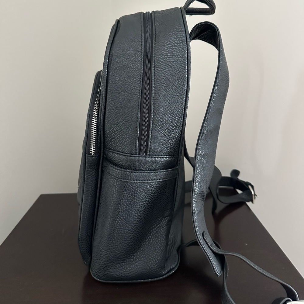 Black Leather Backpack - Picture 6 of 10